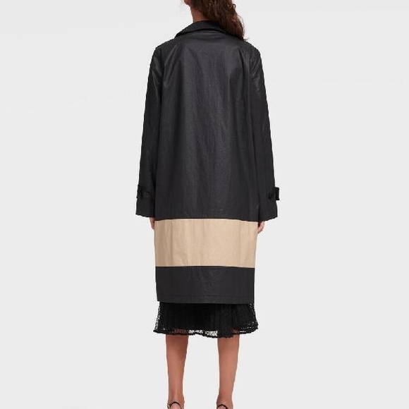 DKNY Women's Colorblock Trench - In Black Combo 🧥 - Picture 6 of 7